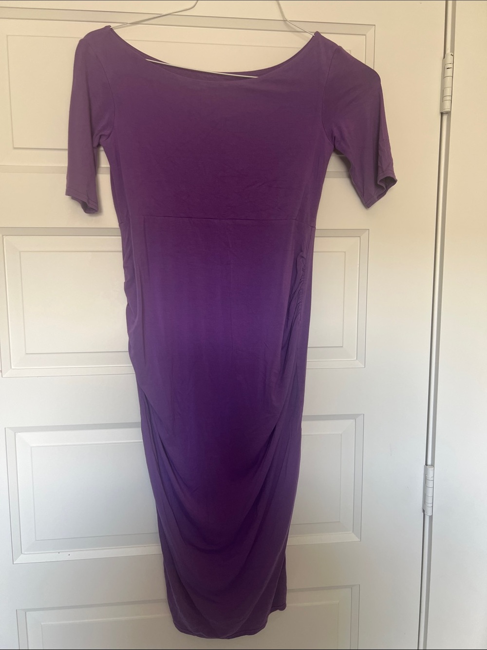 ASOS Maternity Purple Scoop Neck Midi Dress
